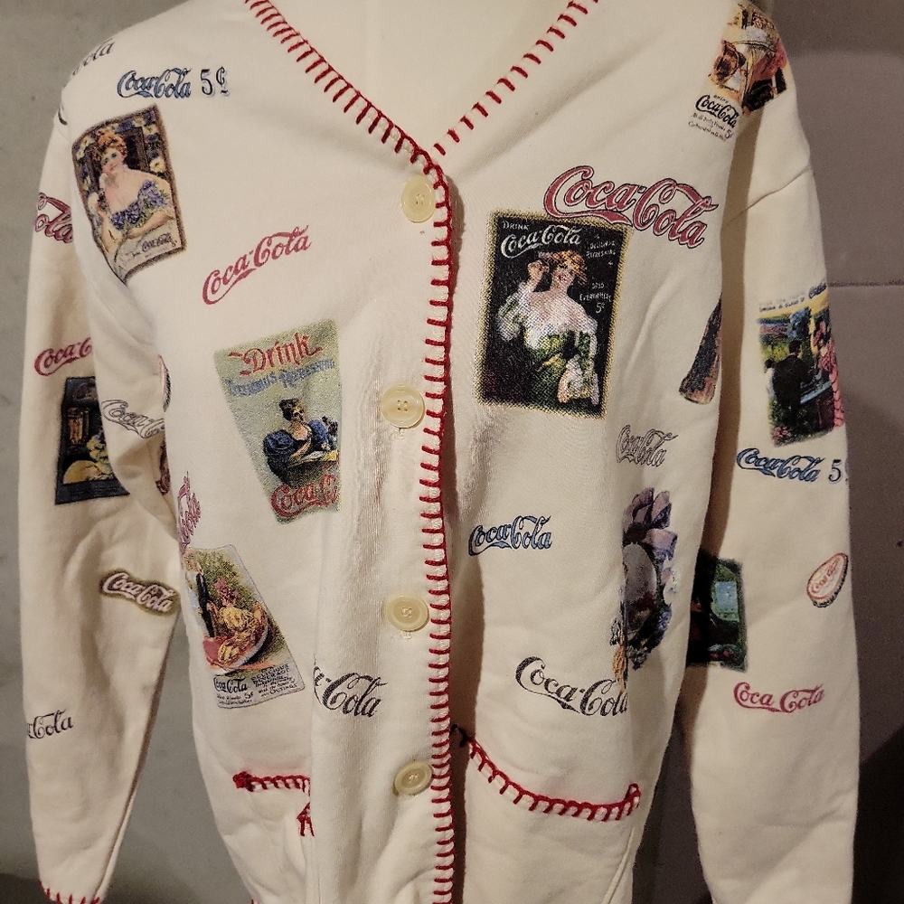 Vintage Coca-Cola Cardigan Sweater